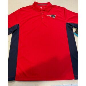 NIKE NFL New England Patriots Dri Fit Team Issue Training Red Blue Polo L